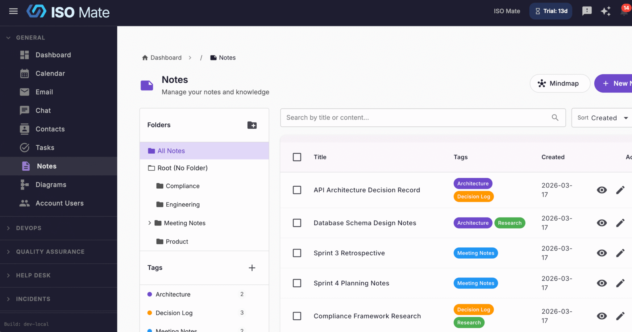 Note Iso Notes – Rich Text Documentation & Mindmaps – ISO Mate